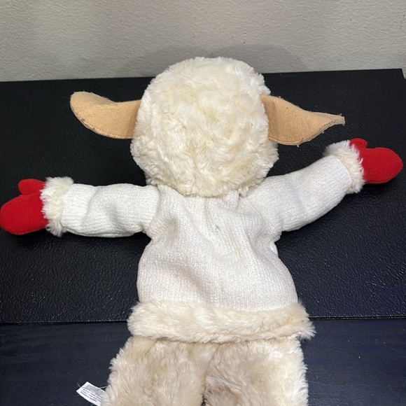 Plush Lamb chops Puppet with Red Accents - Picture 4 of 5